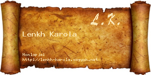 Lenkh Karola névjegykártya